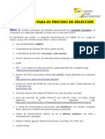 Indicaciones Para Proceso de Selección