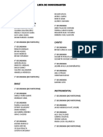 Lista de Concursantes