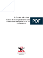 Exposición A Sílice Cristalina en Canteras de Extracción de Piedra Natural