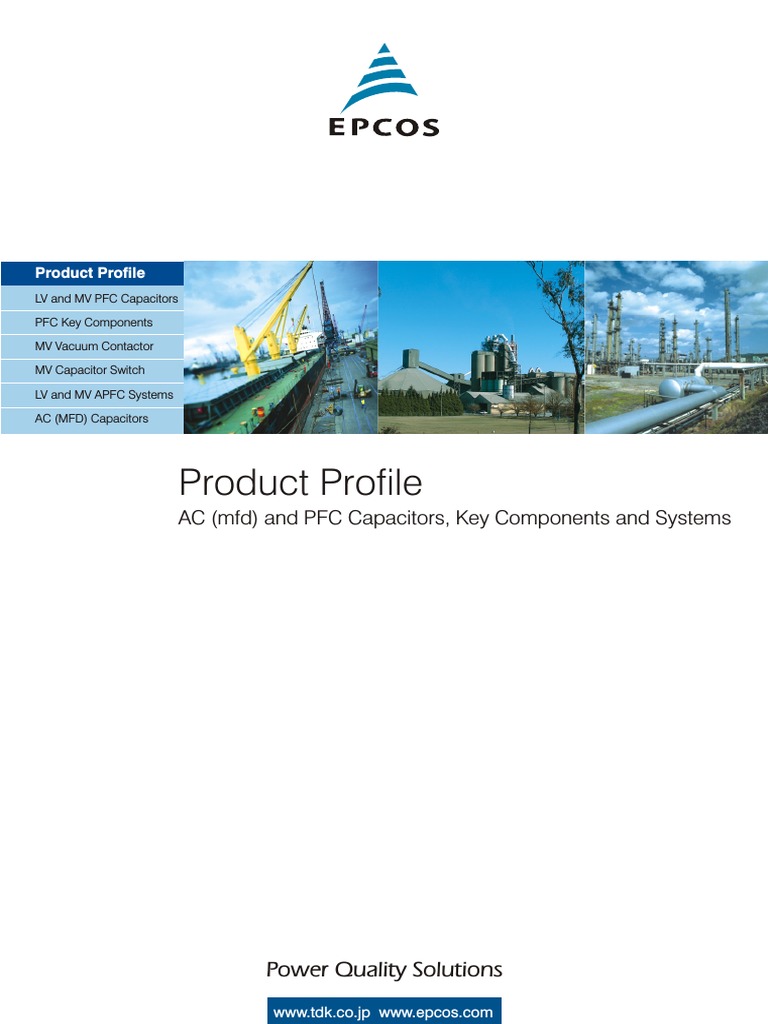 Epcos Power Factor Correction Solutions | PDF | Capacitor | Switch
