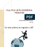 Politica Ue in Domeniul Migratiei