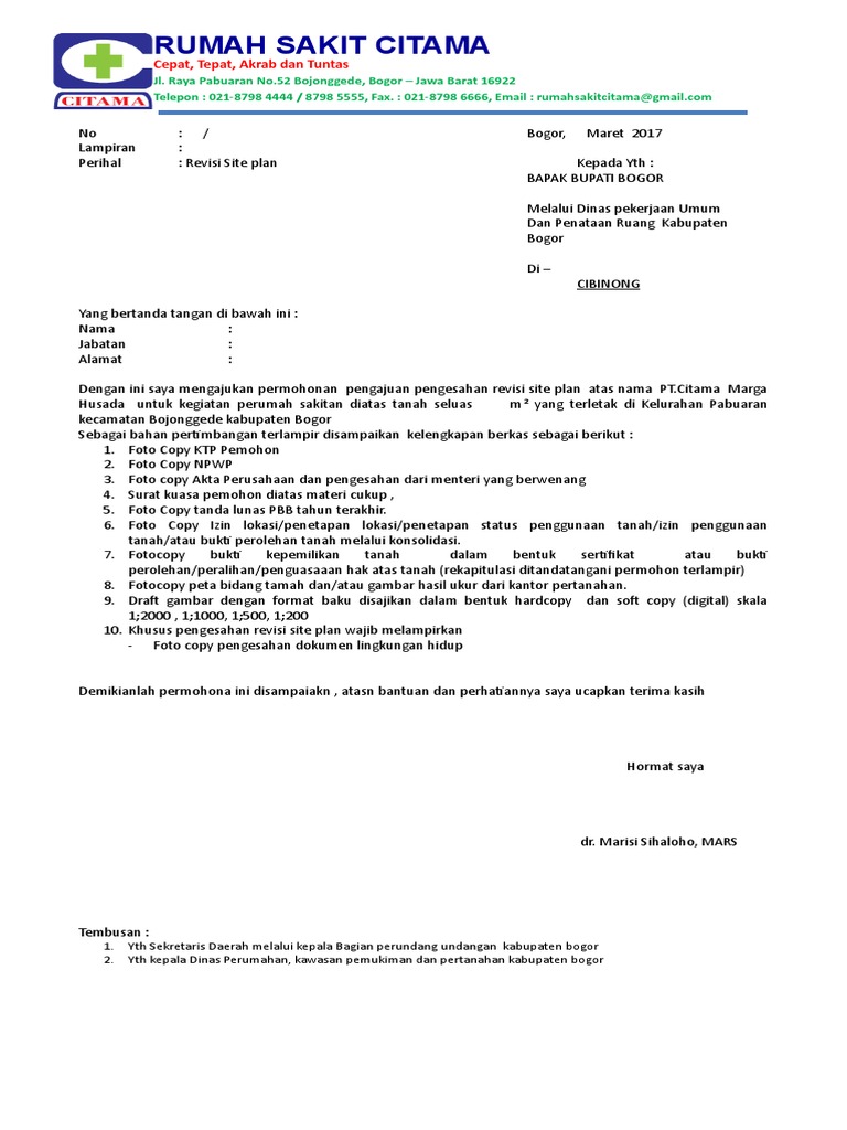 Contoh Surat Permohonan Supervisor