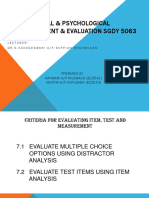 Educational & Psychological Measurement & Evaluation Sgdy 5063