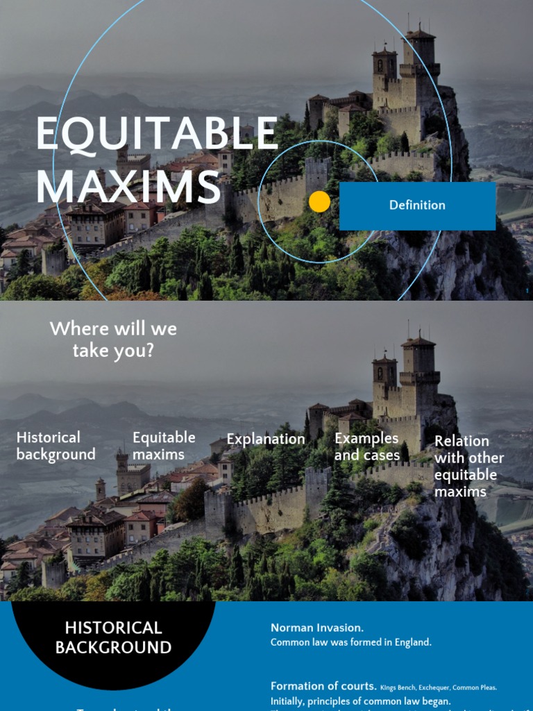 Understanding Equitable Maxims | PDF | Equity (Law) | Laches (Equity)