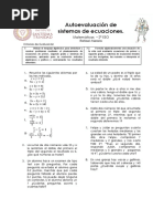 Autoevaluación de Sistemas de Ecuaciones 2º ESO