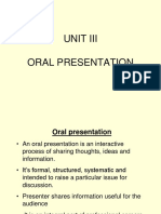 Unit Iii Oral Presentation