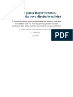 O que pensa Roger Scruton, o filósofo da direita brasileira