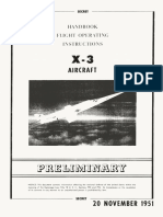 Douglas X-3 Flight Operating Instructions Handbook PDF