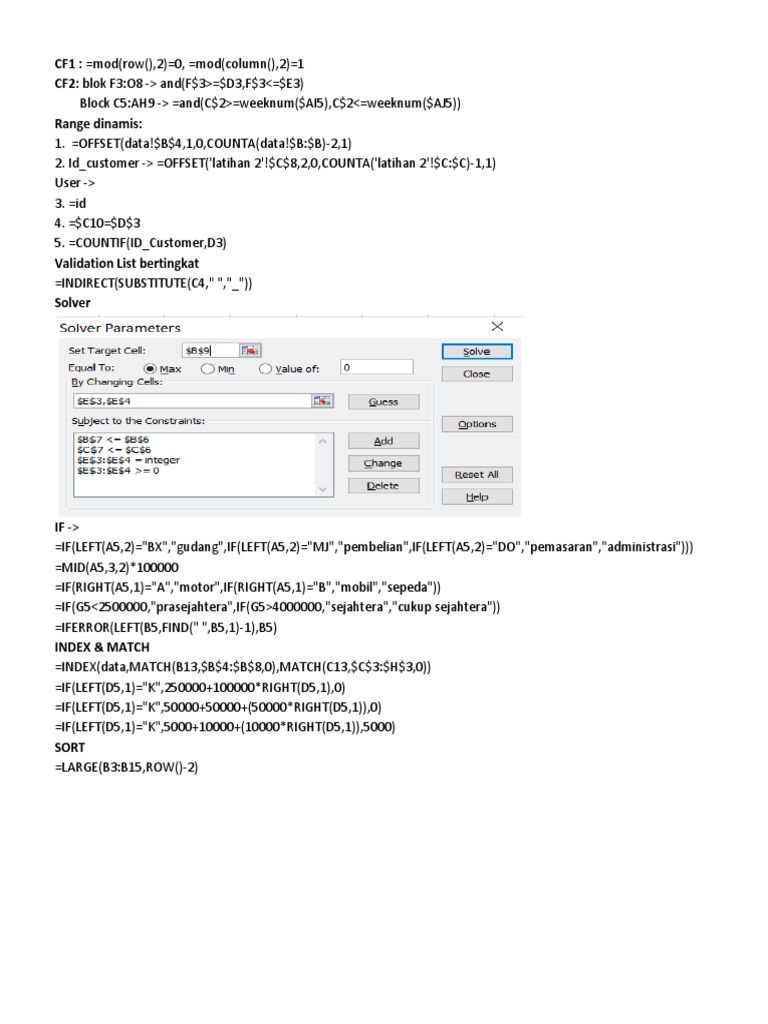 CF1: Mod (Row, 2) 0, Mod (Column, 2) 1 CF2: Blok F3:O8 - and (F$3 $D3 ...