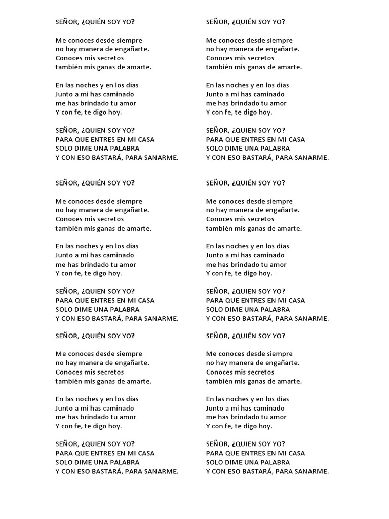 Señor, ¿Quién soy yo? | PDF | Poesía