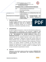 TDR Inventario del sistema hidráulico Río  cachi