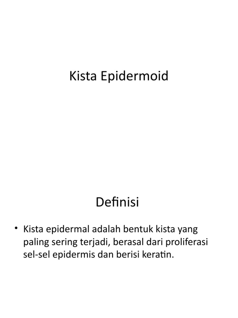 Kista Epidermoid | PDF