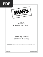 115-007 High Frequency Arc Stabilizer Manual and Operation Guide