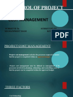 Control of Project: Cost Management