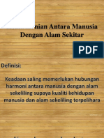 Keharmonian Antara Manusia Dengan Alam Sekitar