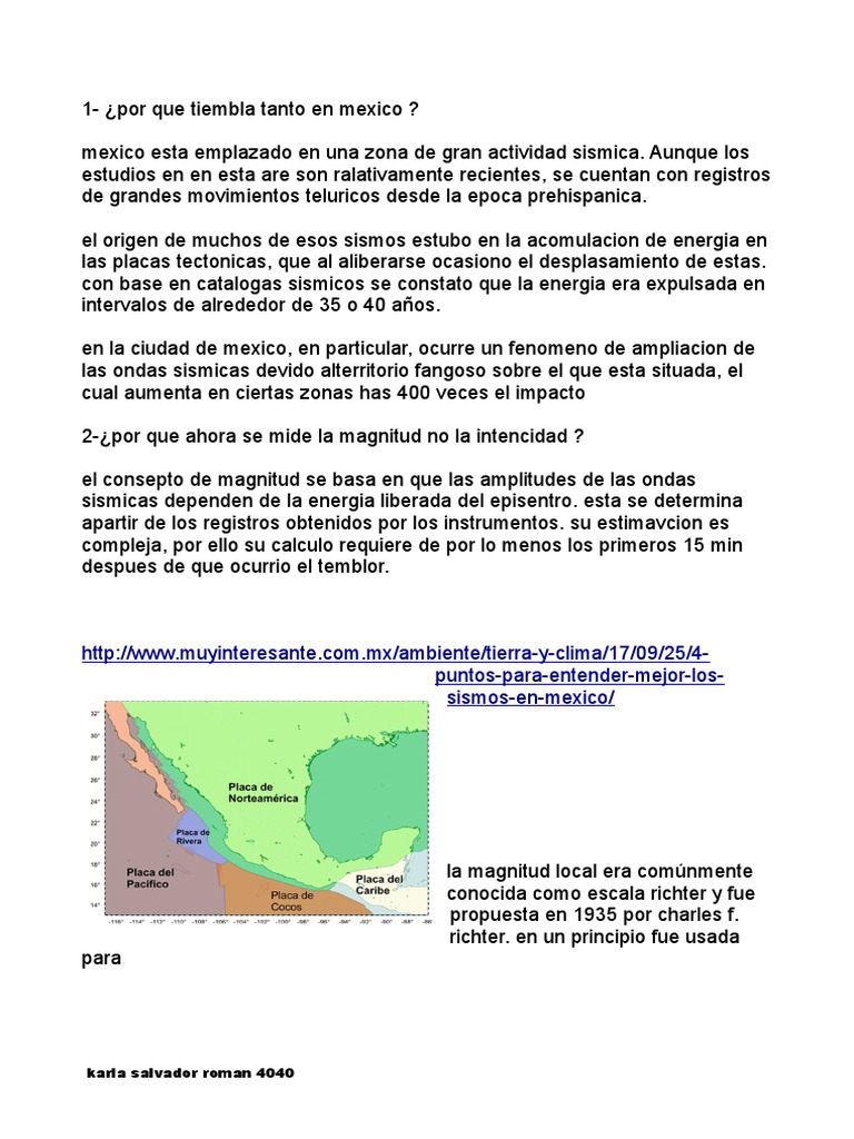 Los Sismos en Mexico | PDF | Temblores | Ciudad de México