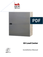 GS Load Center: Installation Manual