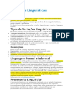 As principais variações linguísticas no Brasil