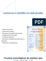 Elementos a Estudiar de Cada Prueba