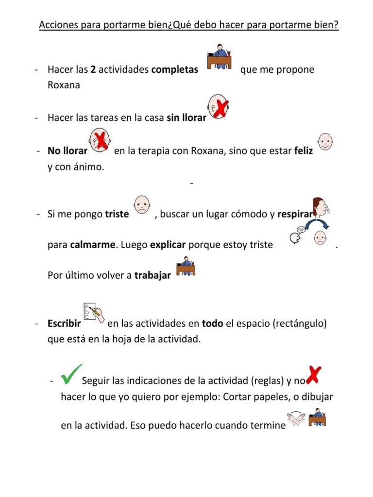 Acciones para Portarse Bien en Casa | PDF | Artes del Lenguaje y ...