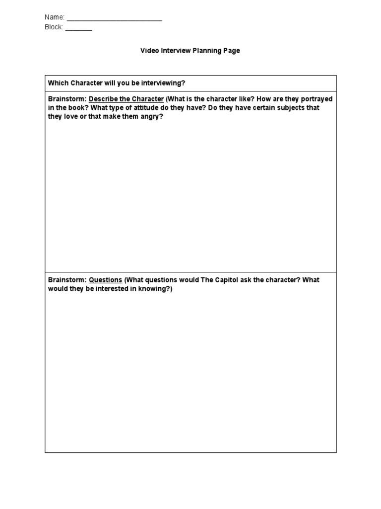 Video Interview Planning Guide | PDF