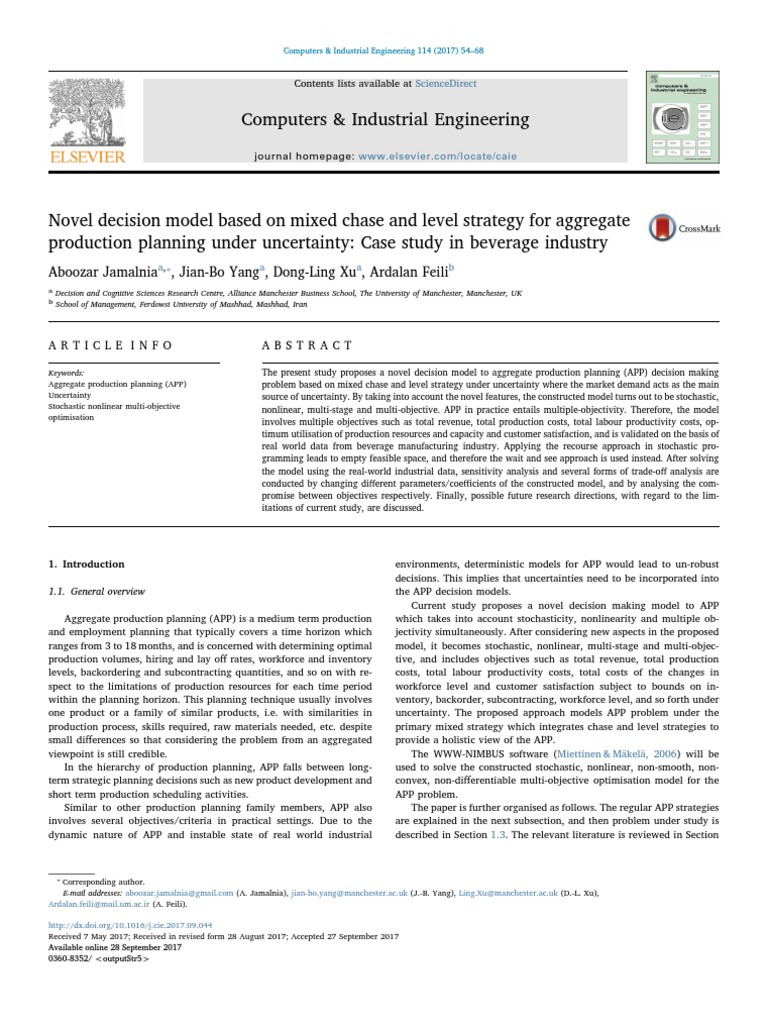 Novel APP Model for Beverage Industry | PDF | Mathematical Optimization ...