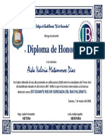 Diploma Mejor Egresada