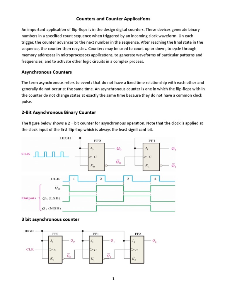 2-Bit Asynchronous Counter Design | PDF | Computer Engineering ...