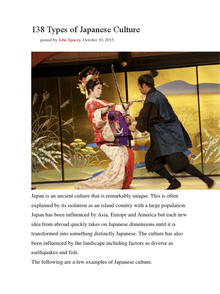 138 Types of Japanese Culture PDF Japan Shintoism