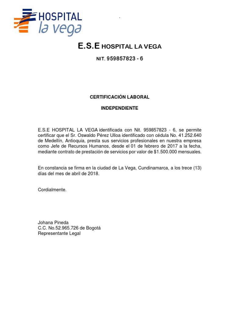 Certificación Laboral Independiente | PDF | Labor | Business