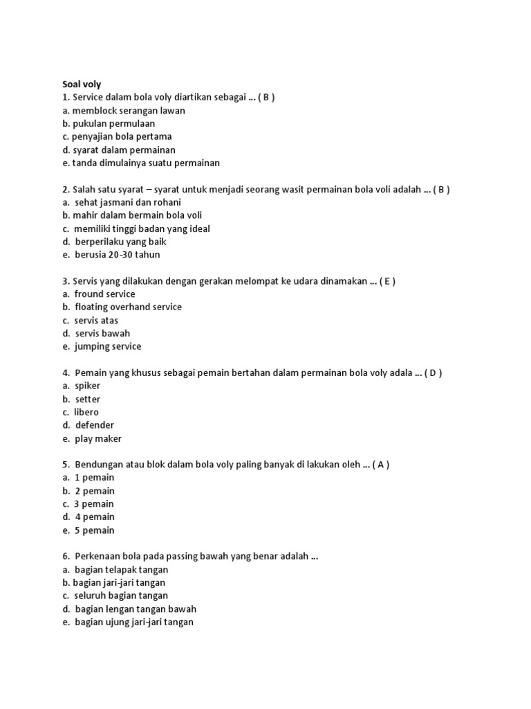 Penjaskes Soal 25 Pdf