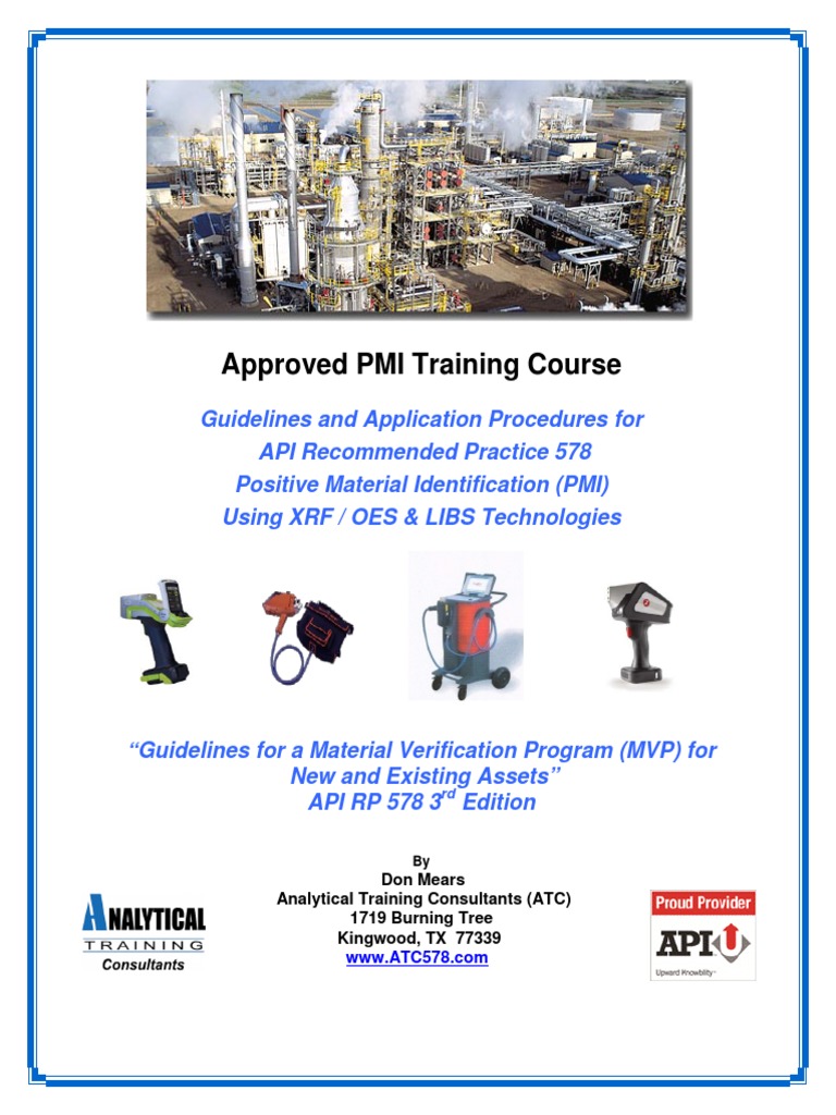 API-U - API RP 578-Approved PMI Training Course - ATC-Bali Indonesia ...