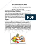 La Diabetes y La Importancia de Una Dieta Saludable