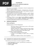 Chapter One Fundamentals of Assurance Services I. The Concept of Assurance