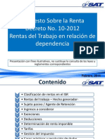 ISR Rentas Trabajo Dependencia