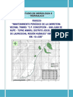 Estudio Hidrológico e Hidráulico Del Proyecto