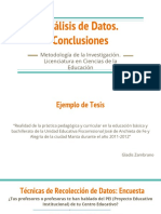 Análisis e Interpretación de Datos. Conclusiones