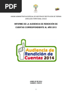 Choco Informe Final Audiencia de Rendicion Cuentas 2013