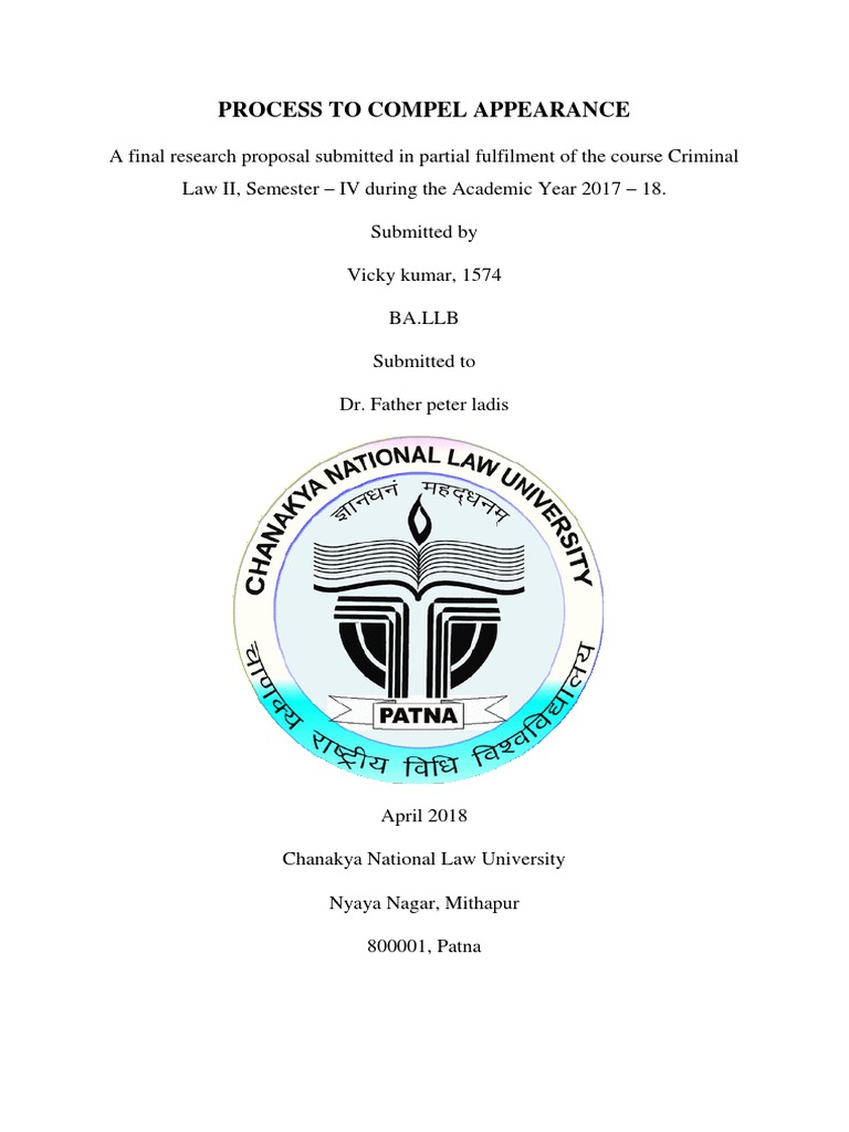 Compelling Appearance in Criminal Trials | PDF | Bail | Arrest Warrant
