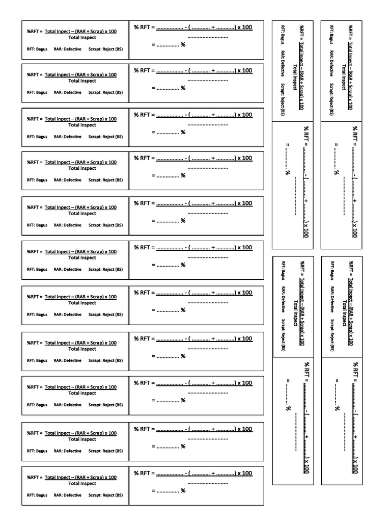 Rumus RFT | PDF