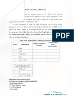 Notice To The Candidates PDF