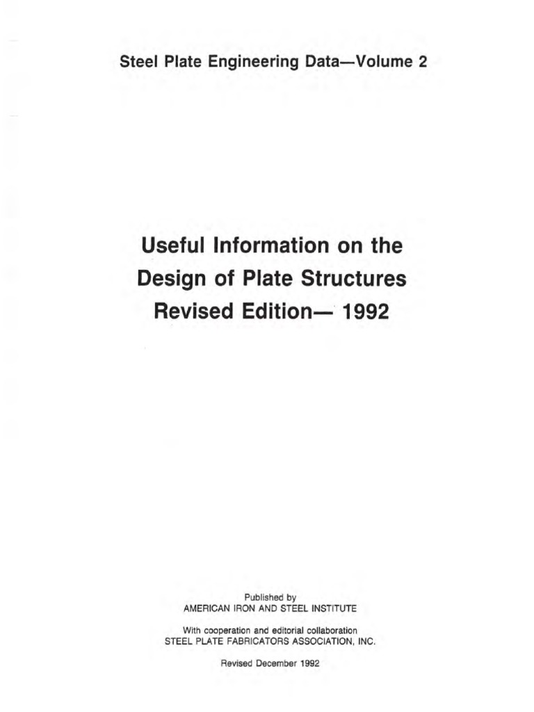 AISI Steel Plate Engineering DataVolume 21992 PDF Bending Buckling