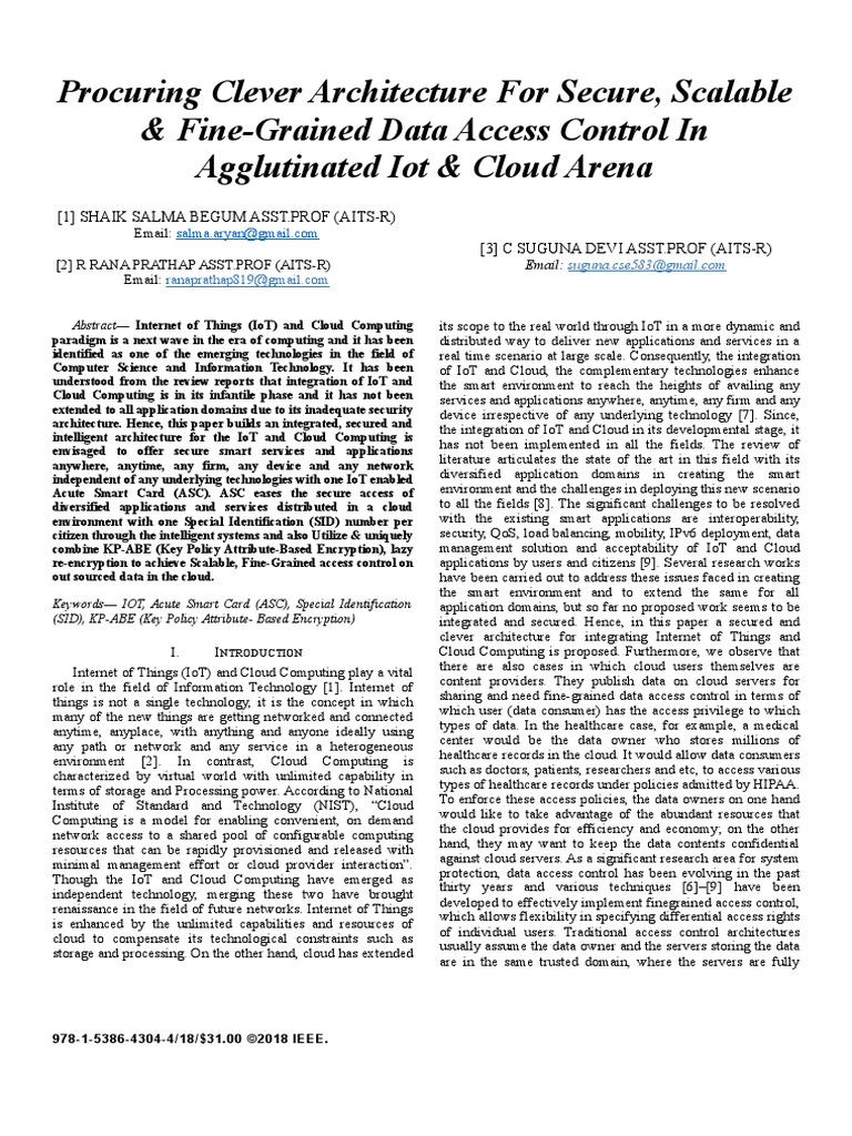 Ieee Conference Paper PDF Cloud Computing Of Things
