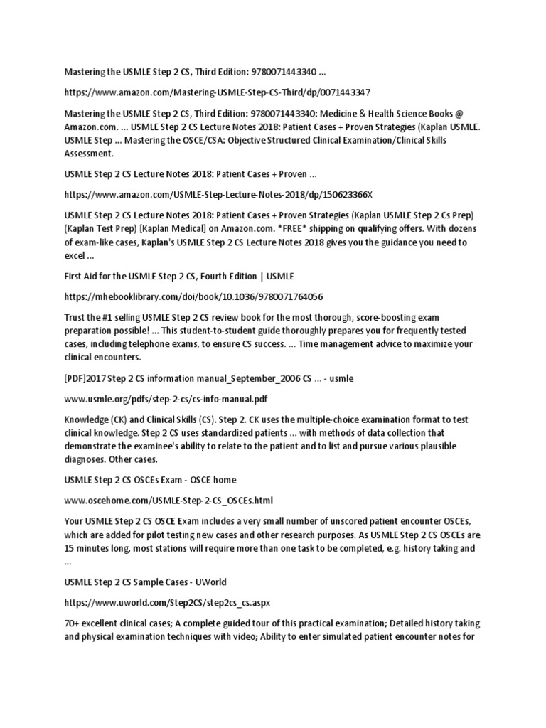List 21  PDF  United States Medical Licensing Examination In Usmle Step 2 Cs Patient Note Template