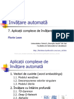 Invatare Automata: Aplicatii Complexe de Invatare Automata