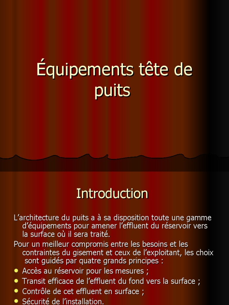 Équipements de Tête de Puits Pétrolier | PDF | Soupape | Science