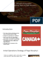 Papa Murphy's Maharaja Menu Innovation Diffusion