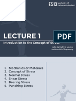 Lecture 1 - Concept of Stress