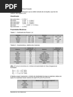 Tabelas E G e Tensão