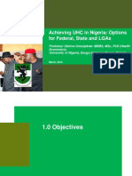 Achieving Uhc in Nigeria: Options For Federal, State and Lgas
